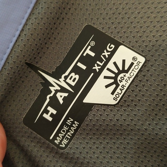 HABIT UPF 40 Men's Long Sleeve Shirt in Blue XL Like New - Picture 4 of 4